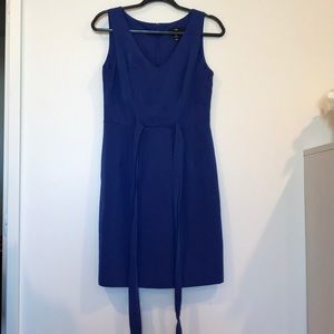 H&M Blue Pleated Dress with Ties